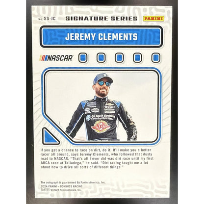 2024 Panini Donruss Jeremy Clements #SS-JC Signature Series Gold 8/10 Auto