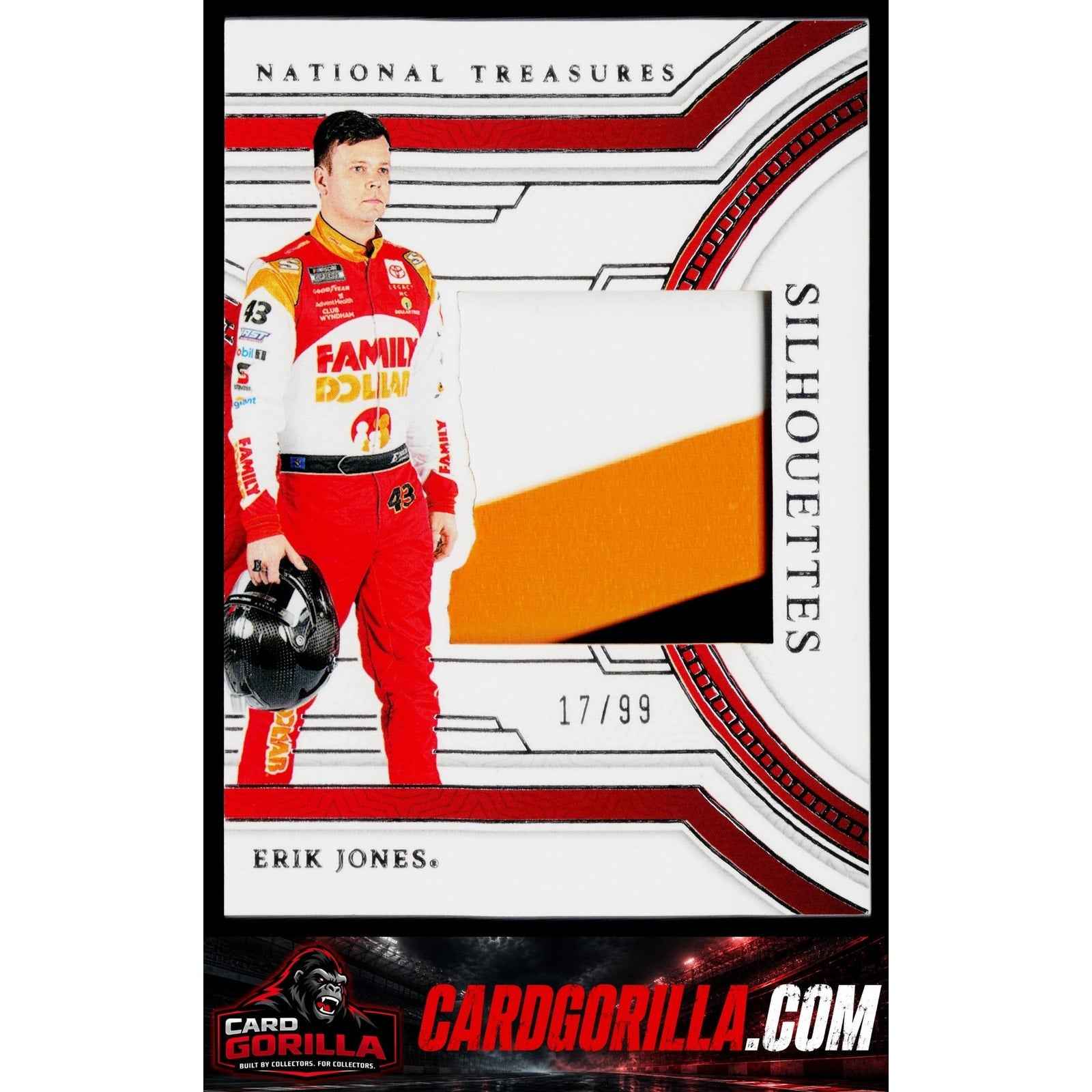 2024 Panini National Treasures #SS-EJS Erik Jones Silhouettes #/99