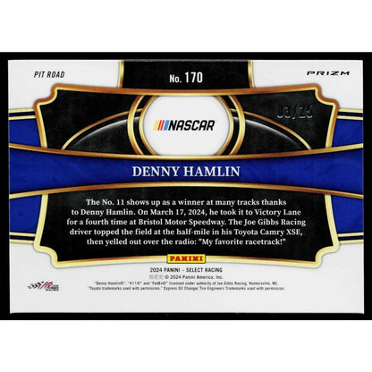 2024 Panini Select #170 Denny Hamlin Tie-Dye Prizms #/25