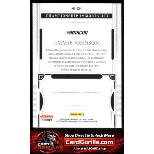 2023 National Treasures Jimmie Johnson Championship Immortality Holo Gold #/10