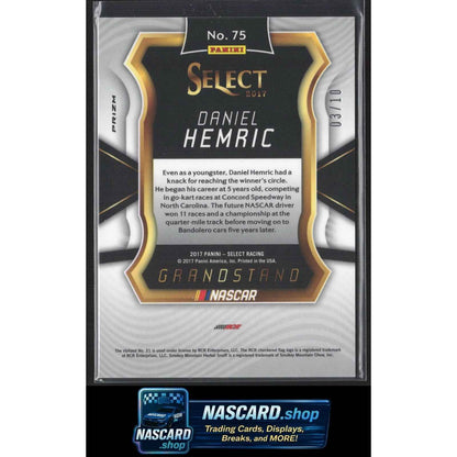 2017 Panini Select #75 Daniel Hemric Gold Prizms #/10 RC