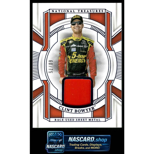 2025 Panini National Treasures Clint Bowyer Race Used Sheet Metal Blue #/75