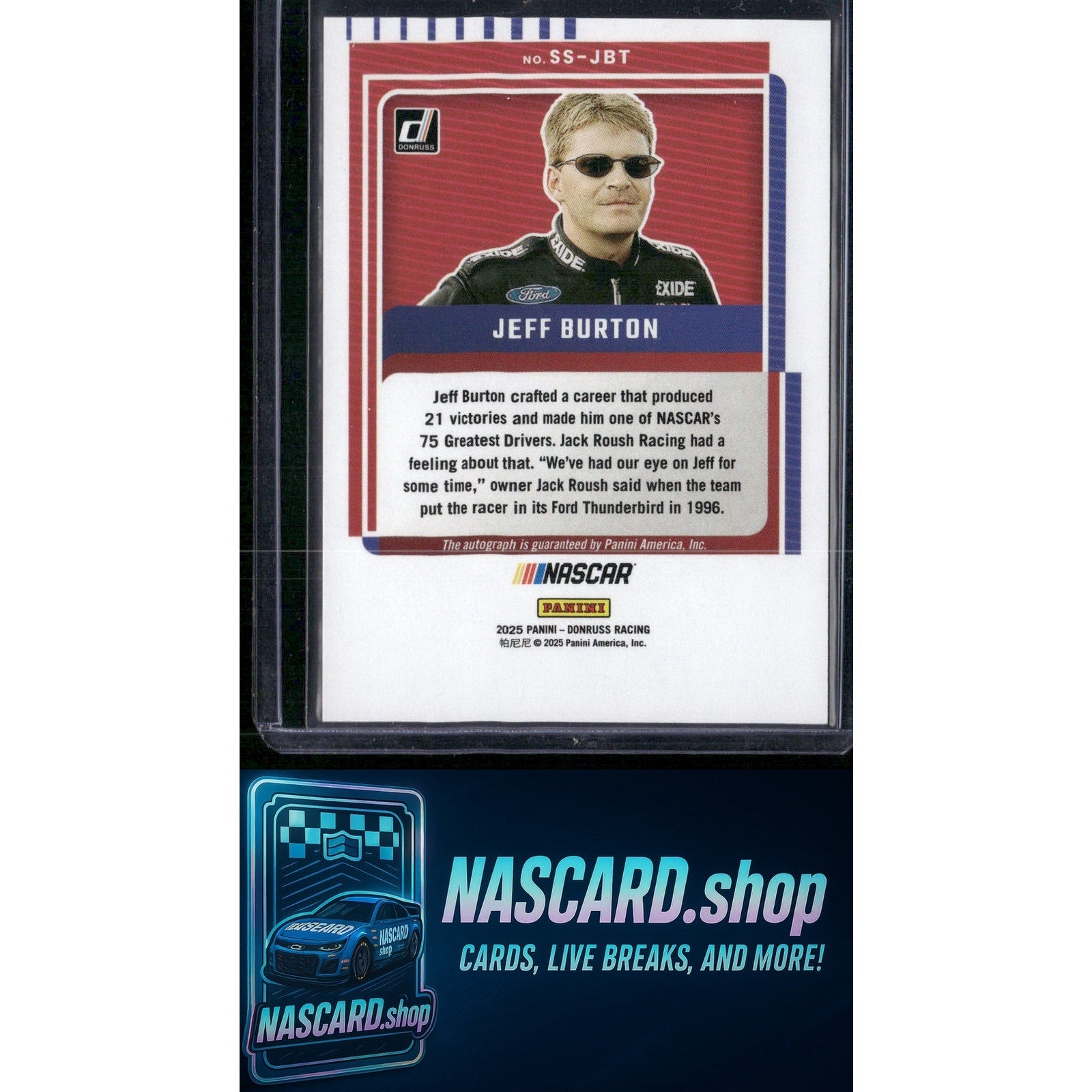 2025 Donruss #SS-JBT Jeff Burton Signature Series Blue Xplosion #/25 - Card Gorilla