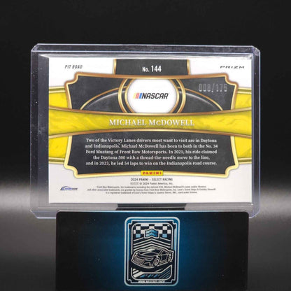 2024 Panini Select - Pit Road Blue Prizm #144 Michael McDowell /175 - NASCARD.shop