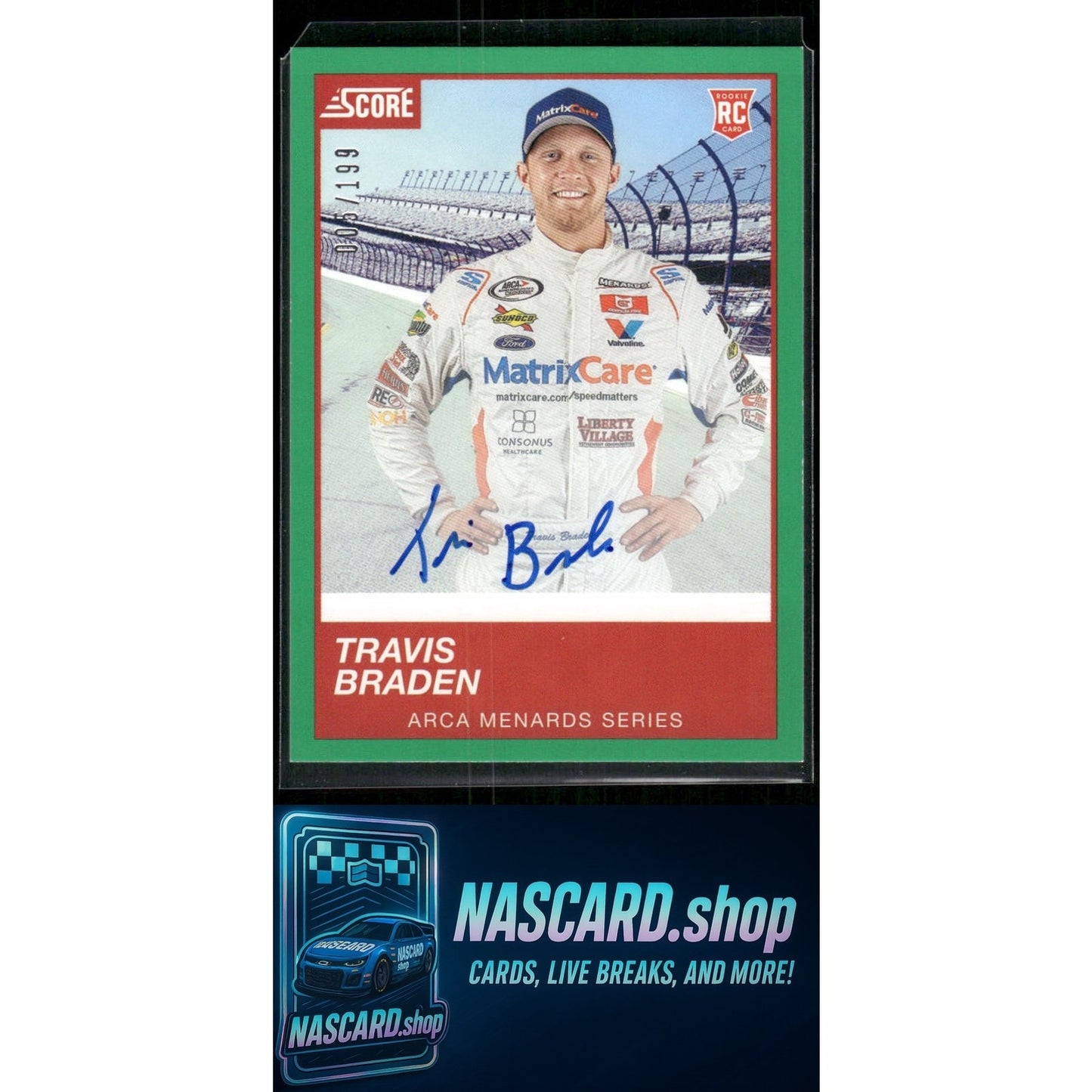 2020 Panini Chronicles #9 Travis Braden Score Autographs #/199