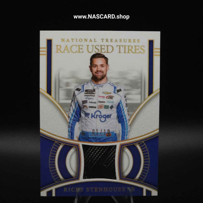 2024 National Treasures Race Used Tires Holo Gold Ricky Stenhouse Jr. 01/10 - NASCARD.shop
