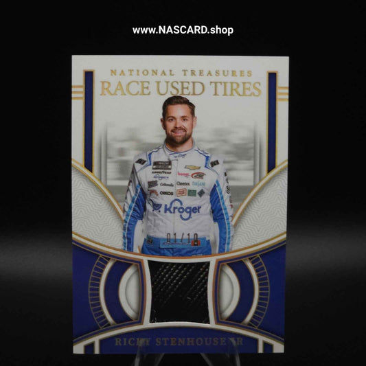 2024 National Treasures Race Used Tires Holo Gold Ricky Stenhouse Jr. 01/10 - NASCARD.shop