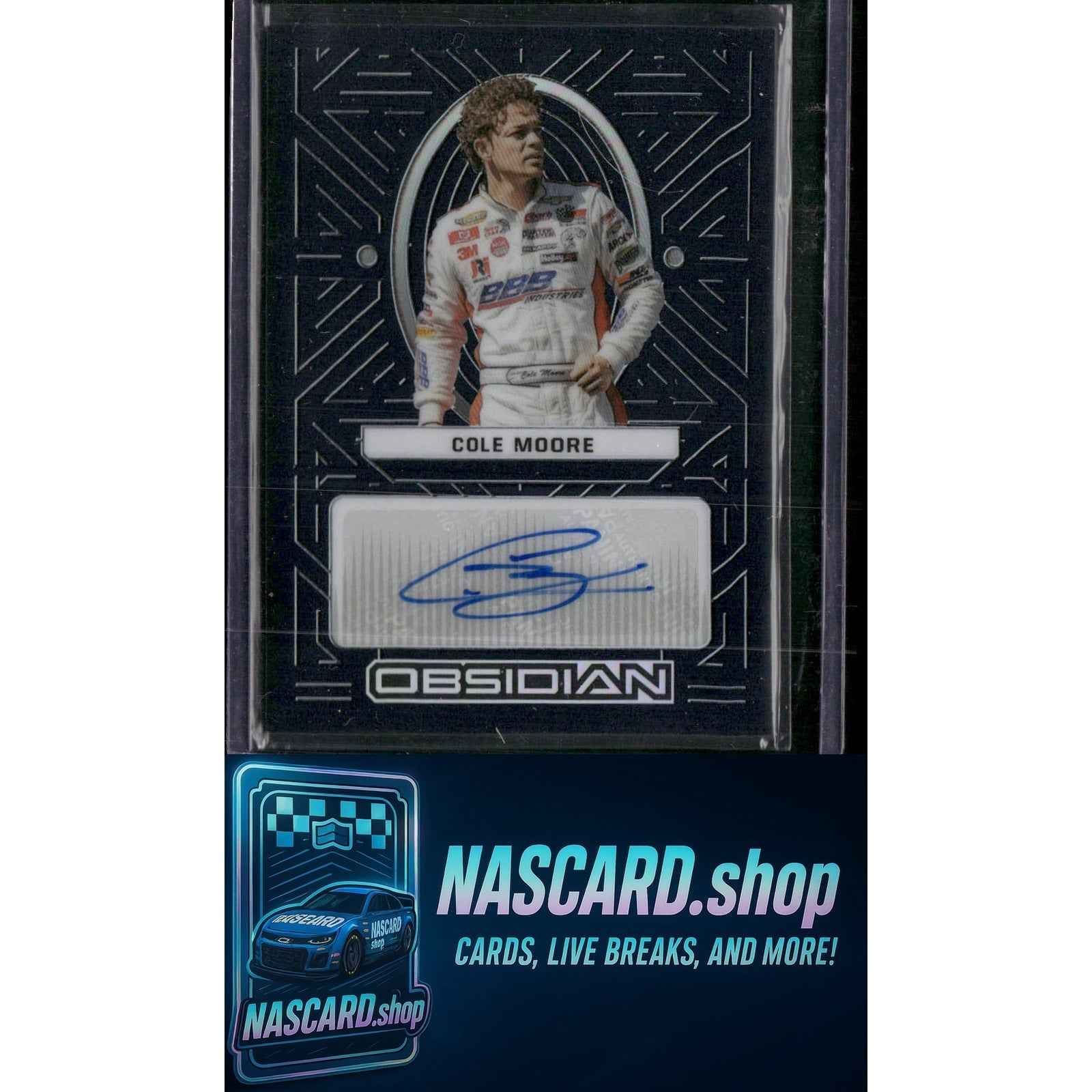 2023 Panini Chronicles #CM Cole Moore Obsidian Signatures - NASCARD.shop