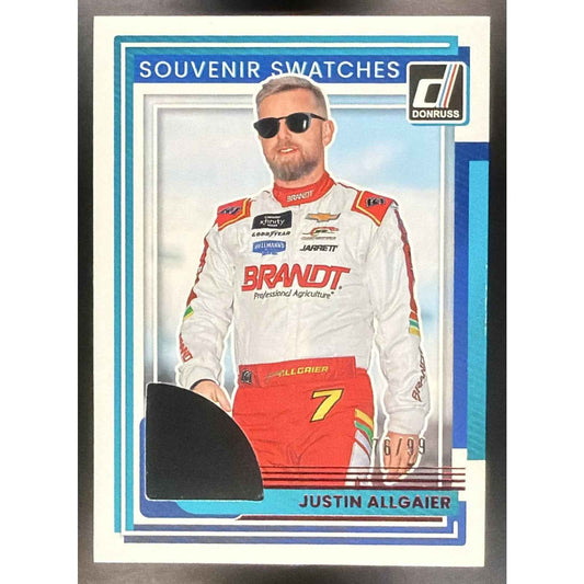 2025 Panini Donruss NASCAR Justin Allgaier #6 Souvenir Swatches