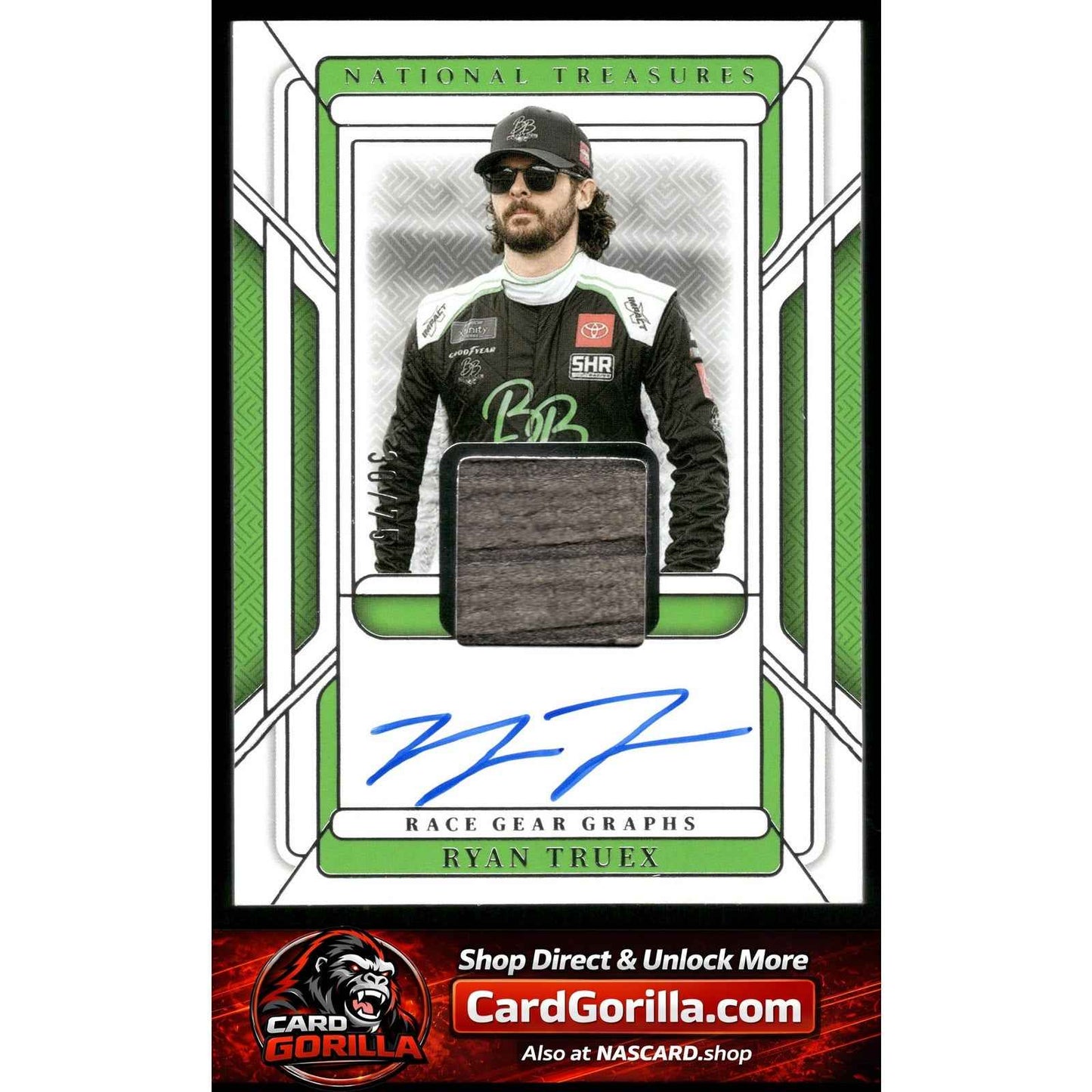 2025 Panini National Treasures #RGG-RTX Ryan Truex Race Gear Graphs #/75