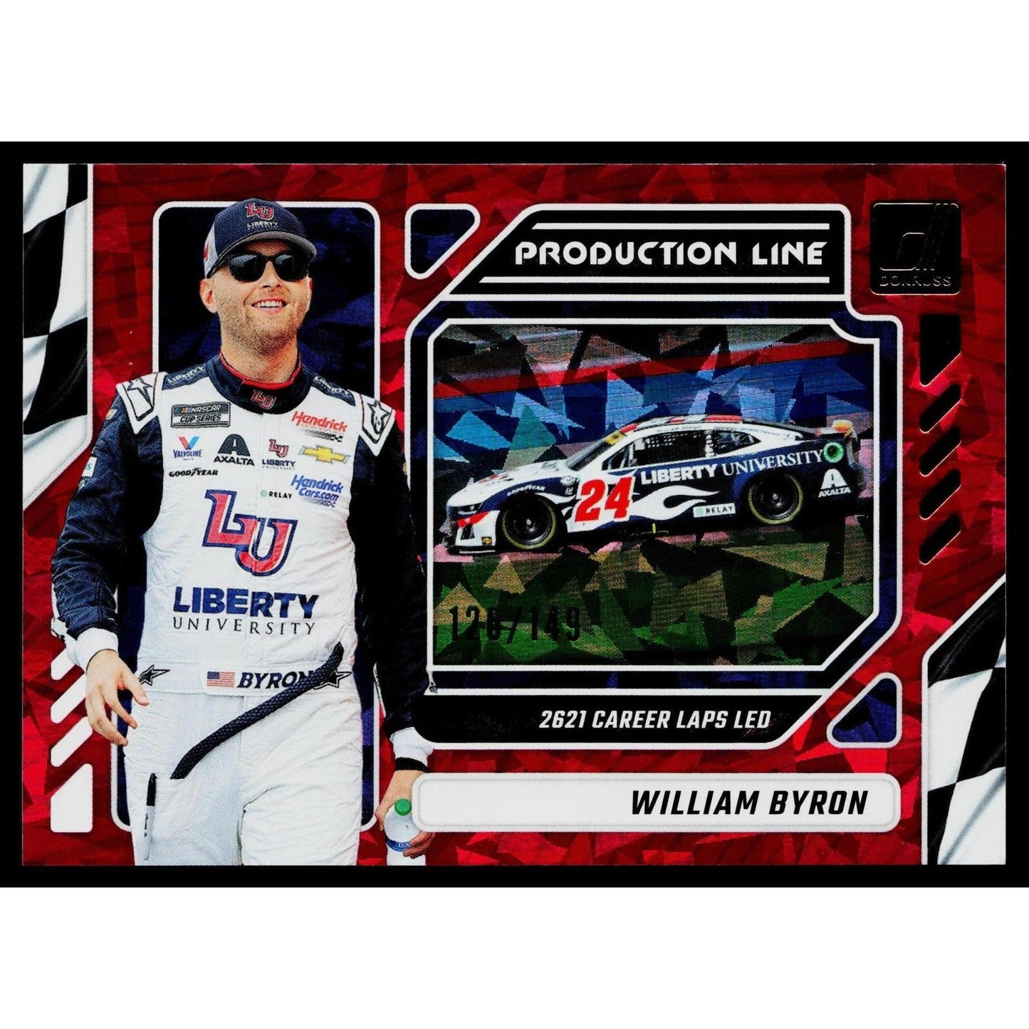 2024 Donruss #17 William Byron Production Line Red Ice #/149