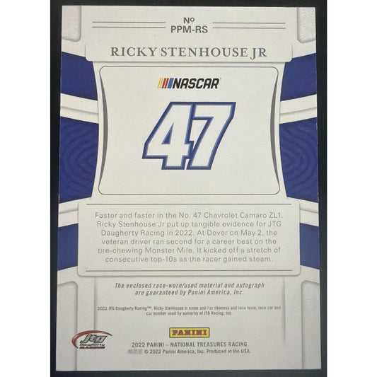 2022 Panini National Treasures Ricky Stenhouse Jr Premium Patches Midnight /5