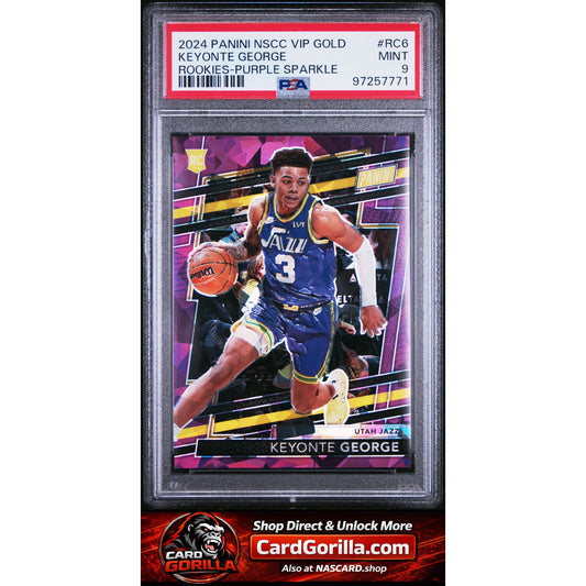 2024 PNSCC VIP Gold Keyonte George Rookies Purple Sparkle #/49 PSA 9