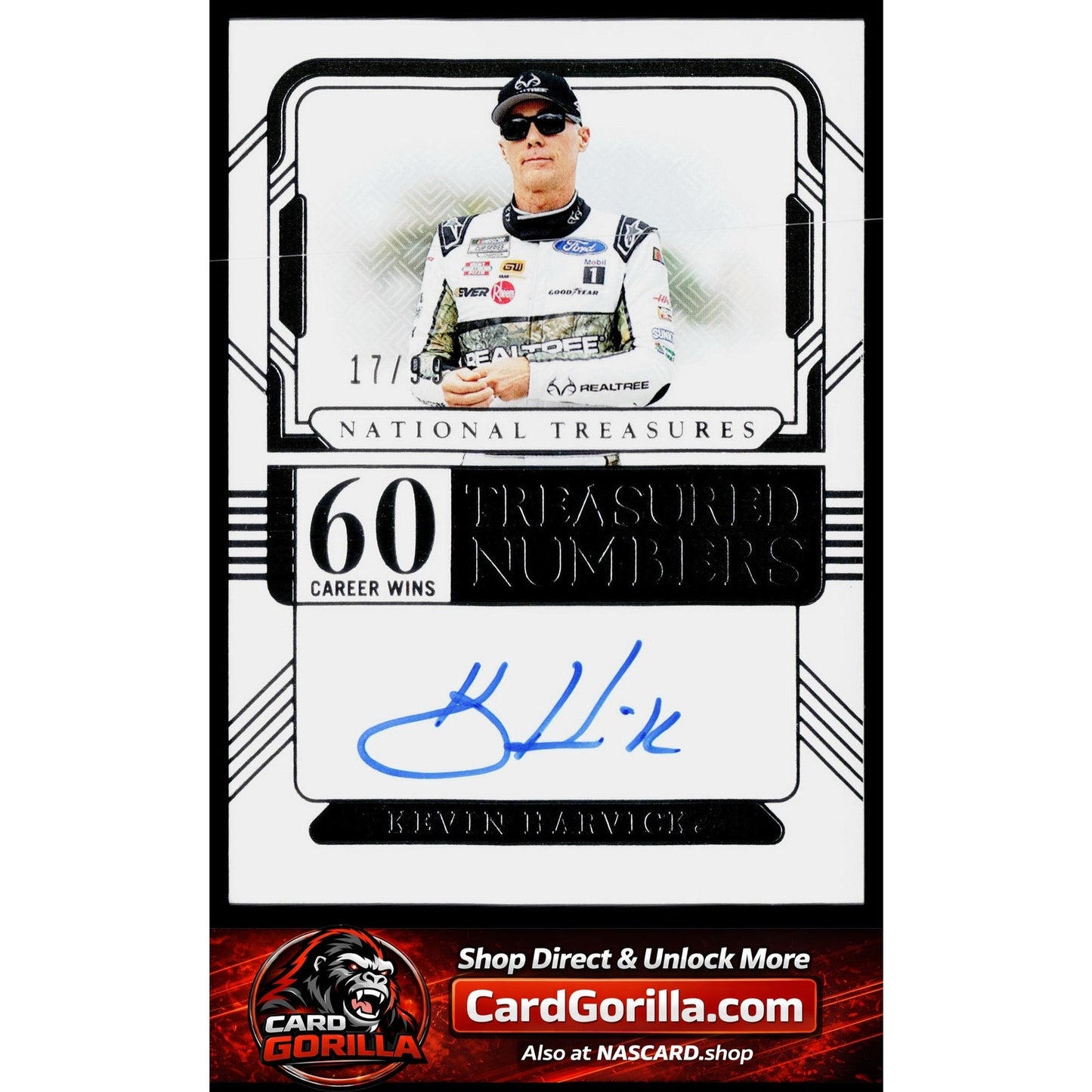 2025 Panini National Treasures Kevin Harvick Treasured Numbers Signatures #/99
