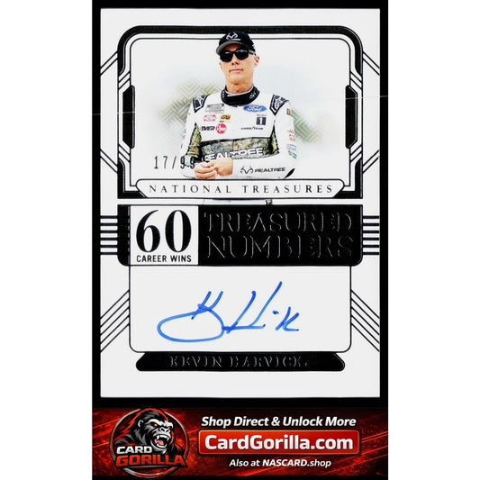 2025 Panini National Treasures Kevin Harvick Treasured Numbers Signatures #/99