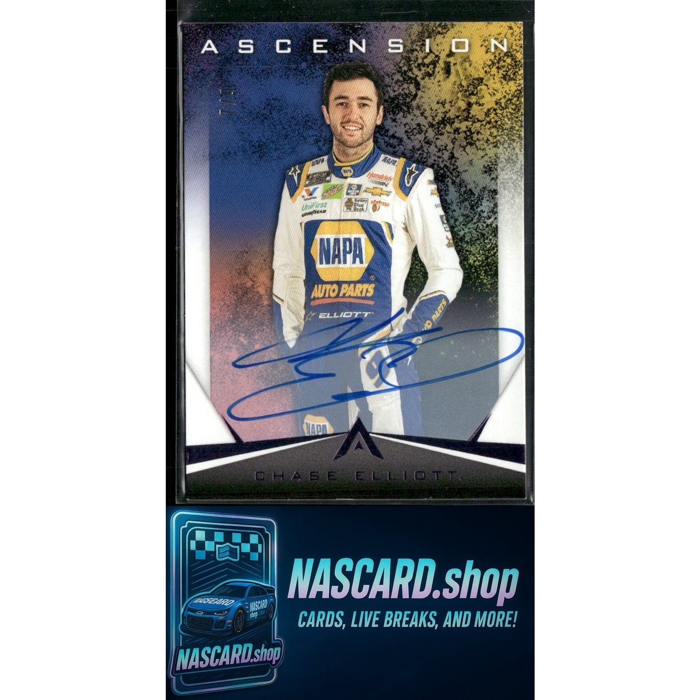 2020 Panini Chronicles #3 Chase Elliott Ascension Autographs Purple #/9