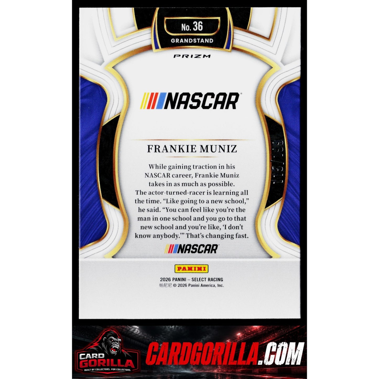2026 Panini Select #36 Frankie Muniz Light Blue Prizms #/199