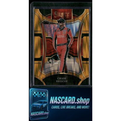 2024 Panini Select #201 Chase Briscoe Gold Flash Prizms #/10 - NASCARD.shop