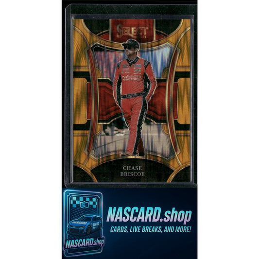 2024 Panini Select #201 Chase Briscoe Gold Flash Prizms #/10 - NASCARD.shop