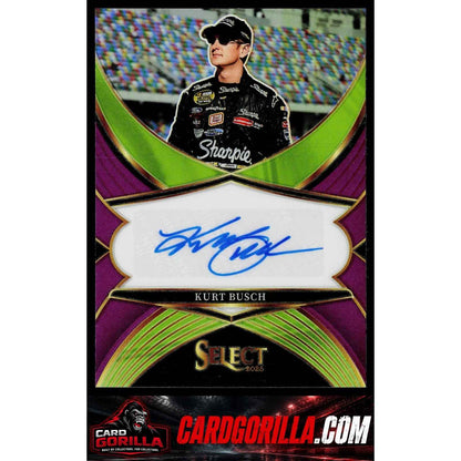 2025 Panini Select #LS-KUB Kurt Busch Legendary Signatures Purple Prizms #/49