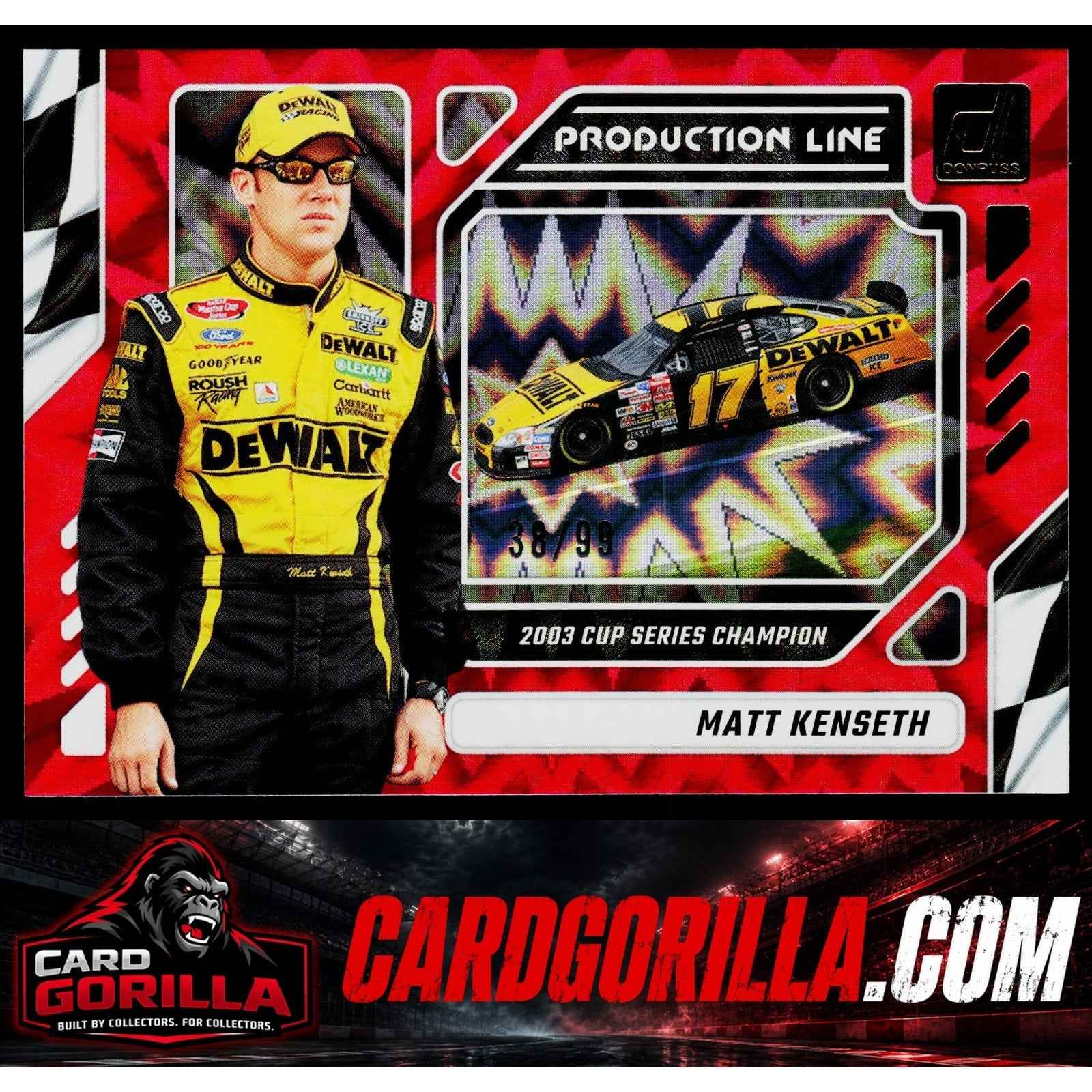 2024 Donruss #20 Matt Kenseth Production Line Red Xplosion #/99