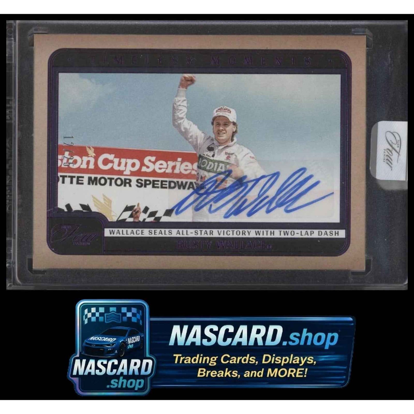 2025 Panini Turn Four #TM-RWC Rusty Wallace Timeless Moments Purple #/25