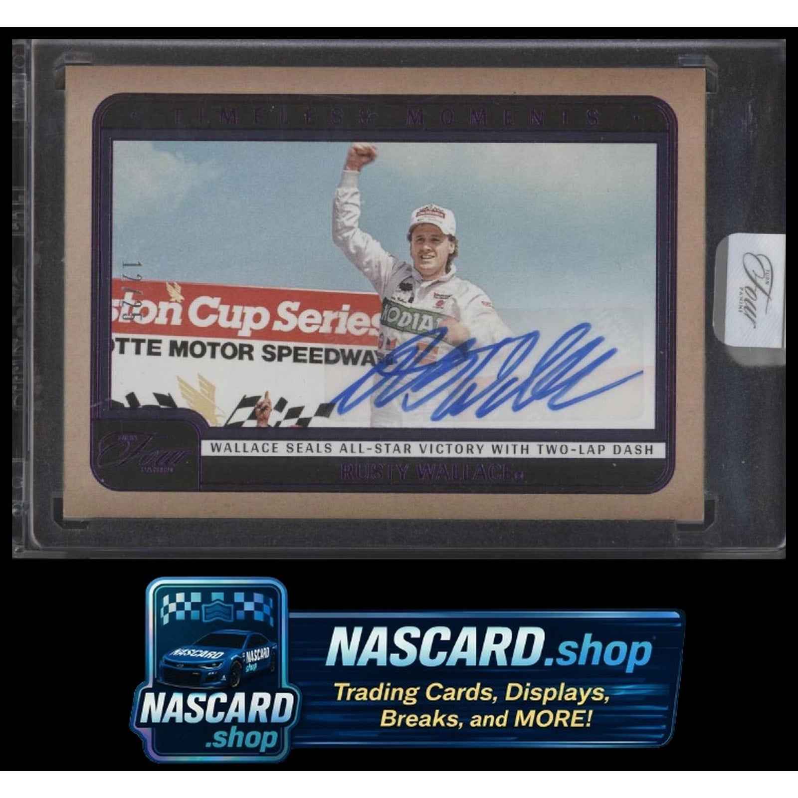 2025 Panini Turn Four #TM-RWC Rusty Wallace Timeless Moments Purple #/25