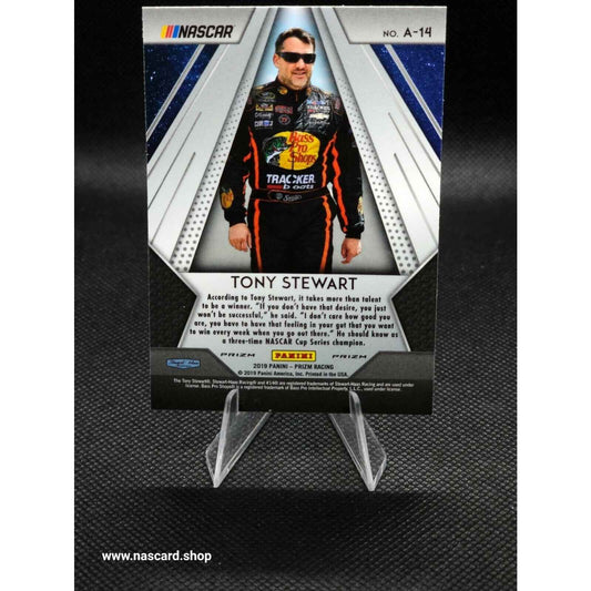 2019 Panini Prizm Apex White Sparkle Prizm #A-14 Tony Stewart - NASCARD.shop