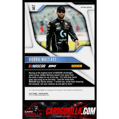 2025 Panini Prizm #19 Bubba Wallace White Sparkle