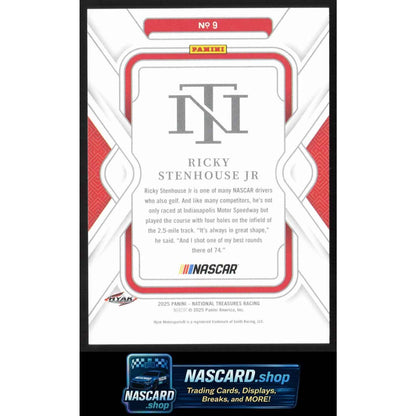 2025 Panini National Treasures #9 Ricky Stenhouse Jr Holo Silver #/25