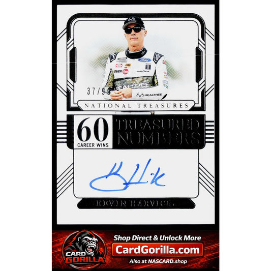 2025 Panini National Treasures Kevin Harvick Treasured Numbers Signatures #/99