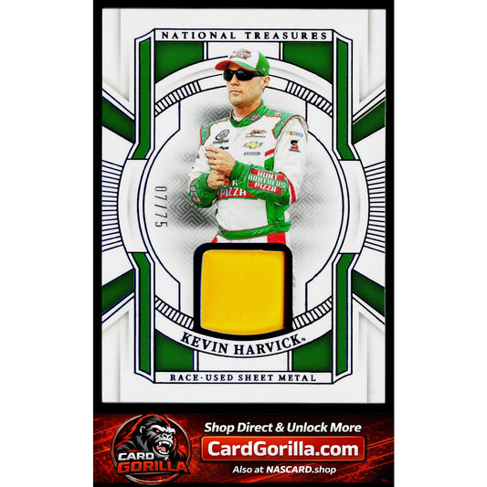 2025 Panini National Treasures Kevin Harvick Race Used Sheet Metal Blue #/75