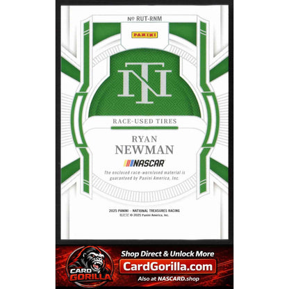 2025 Panini National Treasures #RUT-RNM Ryan Newman Race Used Tires Blue #/75