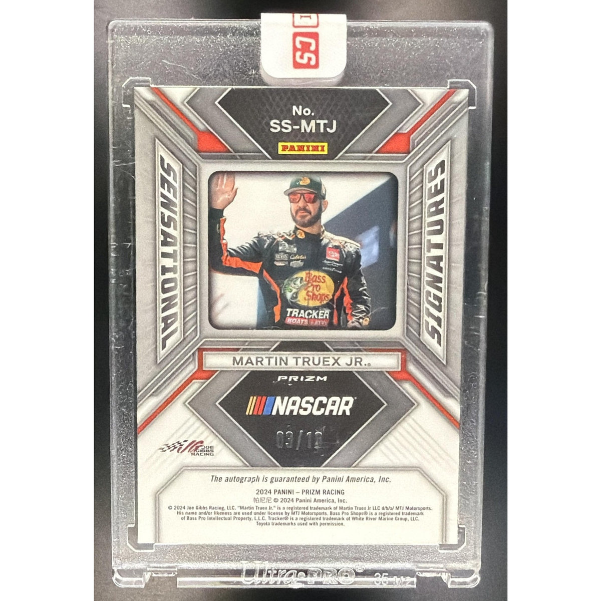 2024 Panini Prizm Martin Truex Jr. Sensational Signatures Gold Prizms /10