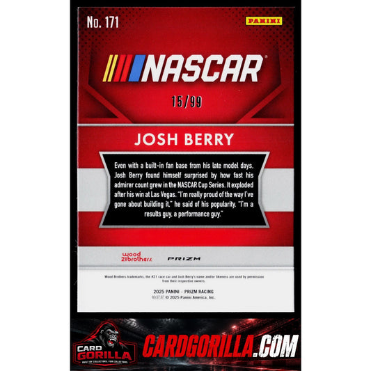 2025 Panini Prizm #171 Josh Berry Purple #/99