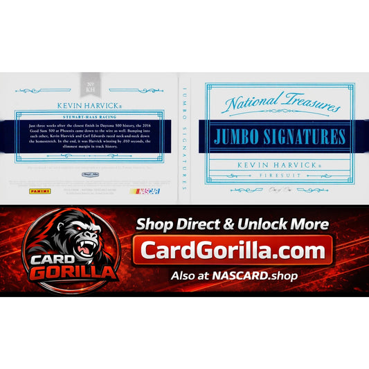 2016 National Treasures Kevin Harvick Jumbo Busch Patch Booklet #1/1
