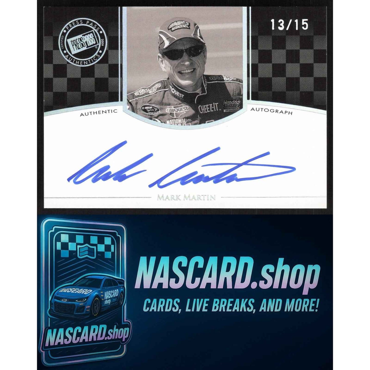 2009 Press Pass Legends #NNO Mark Martin Autographs Holofoil