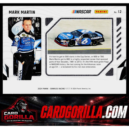 2024 Donruss #12 Mark Martin Production Line Red Xplosion #/99