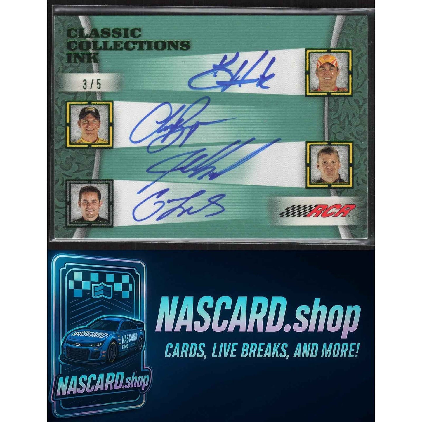 2009 Collections Ink Casey Mears Jeff Burton Kevin Harvick Clint Bowyer /5