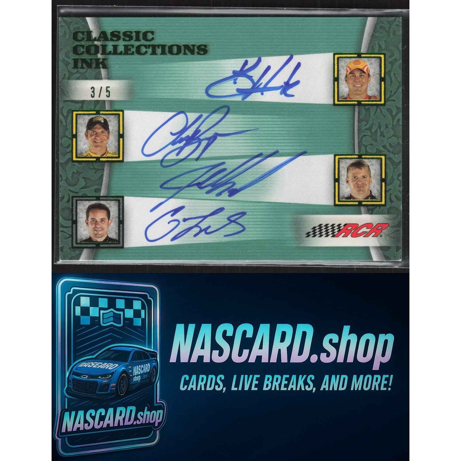 2009 Collections Ink Casey Mears Jeff Burton Kevin Harvick Clint Bowyer /5