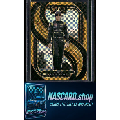 2025 Select Racing Andres Perez De Lara Trackside Power Plaid Gold Prizms #/13 - Card Gorilla