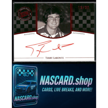 2009 Press Pass Legends Terry Labonte Autographs Red #/55 - Card Gorilla