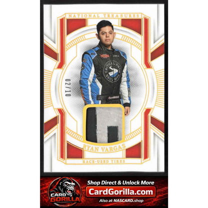 2025 National Treasures Ryan Vargas Race Used Tires Holo Gold #/10