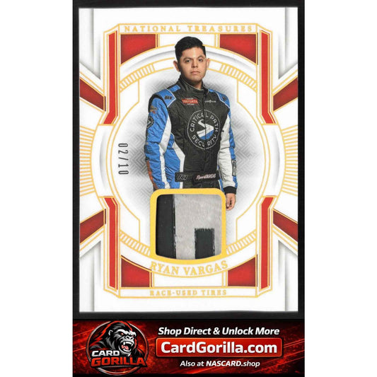 2025 National Treasures Ryan Vargas Race Used Tires Holo Gold #/10