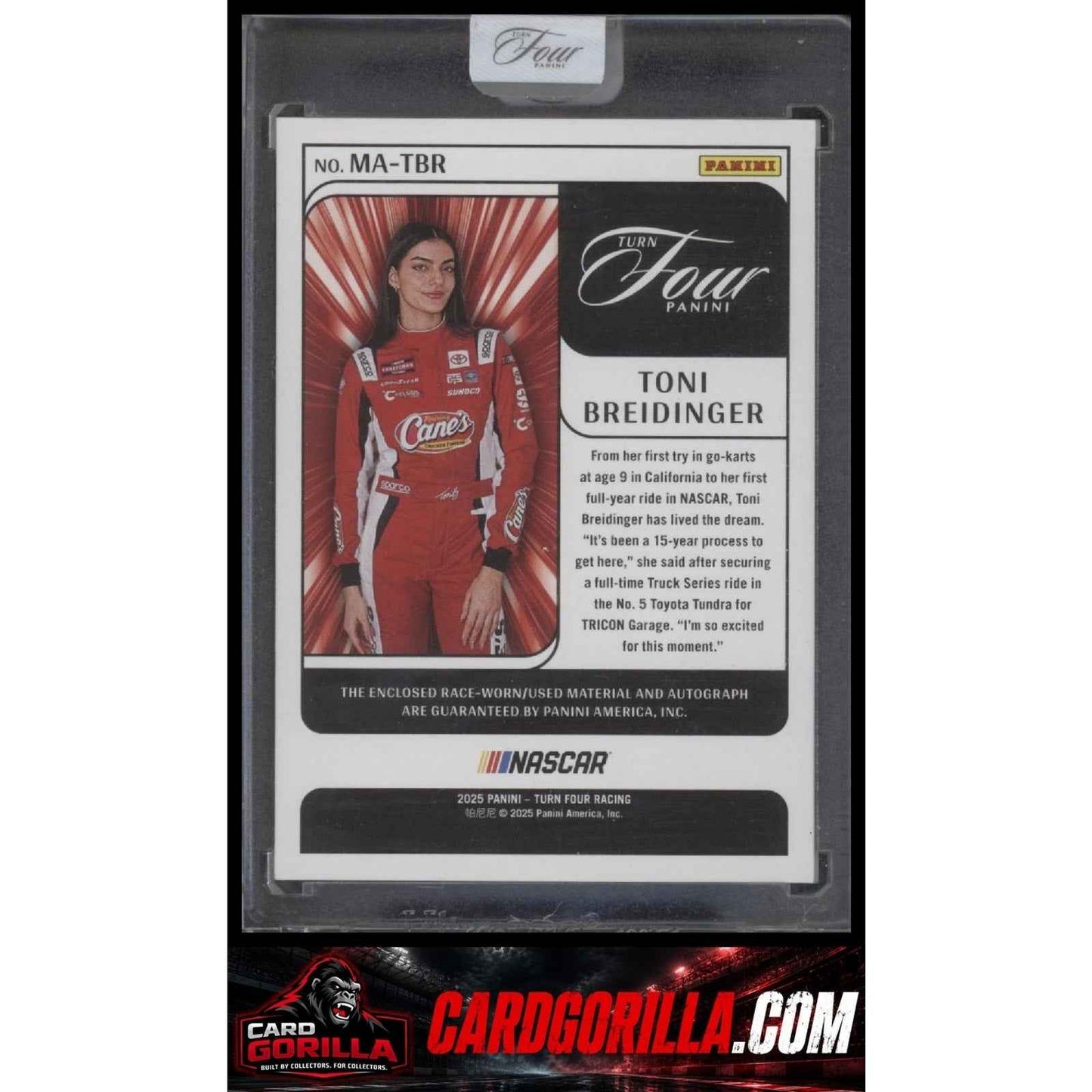 2025 Panini Turn Four Toni Breidinger Memorabilia Autographs Holo Silver #/75