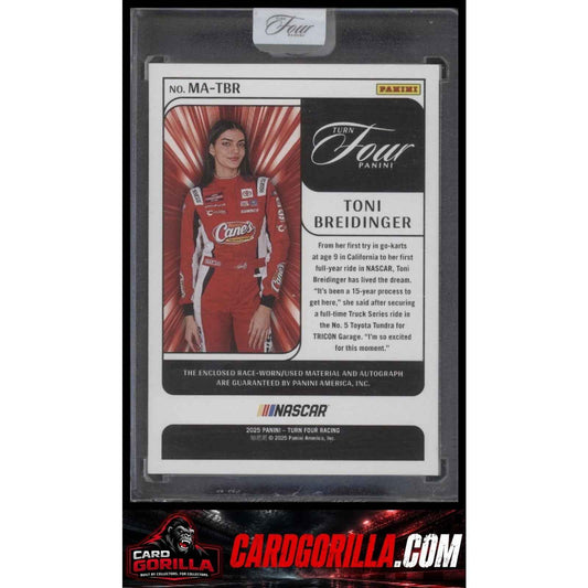 2025 Panini Turn Four Toni Breidinger Memorabilia Autographs Holo Silver #/75