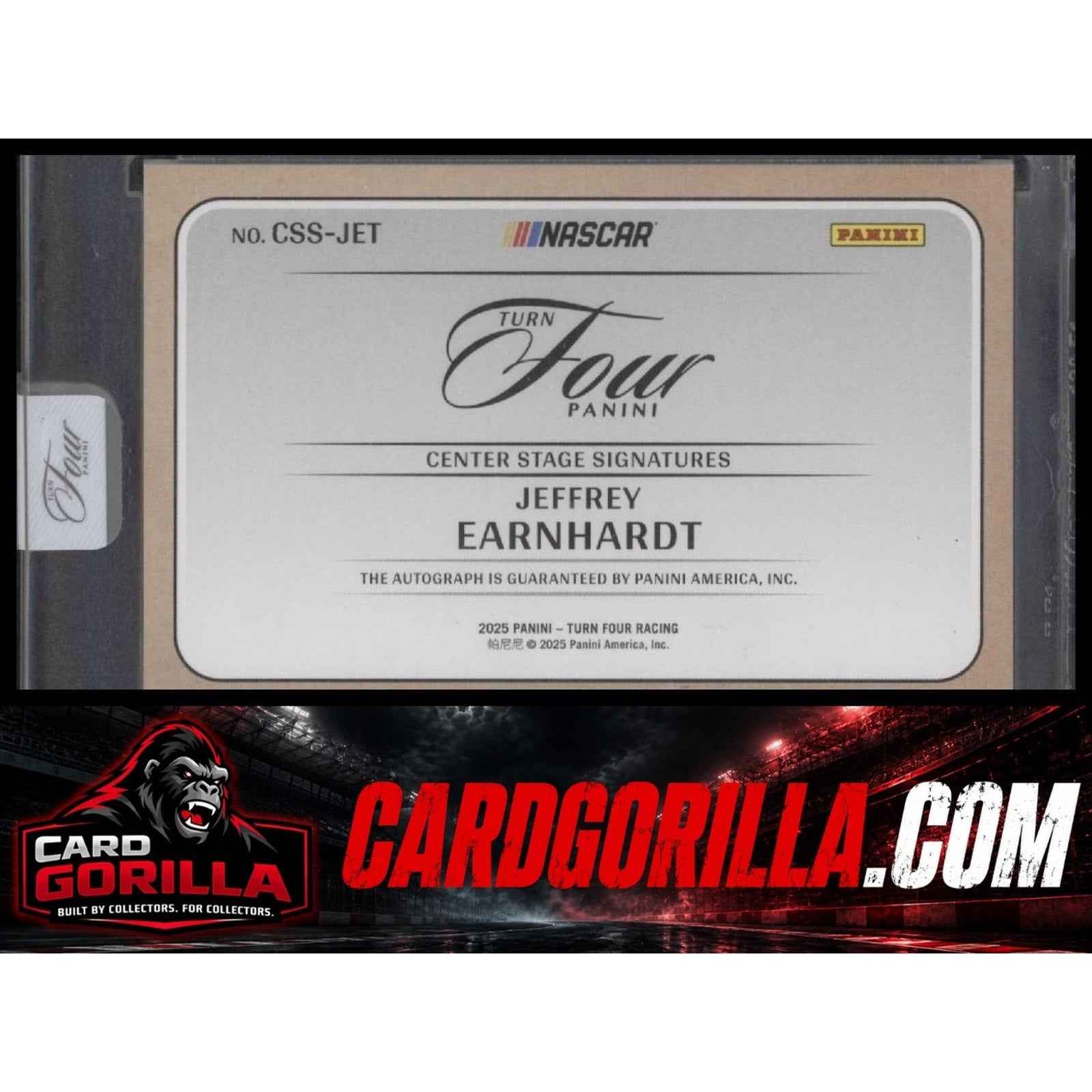 2025 Panini Turn Four Jeffrey Earnhardt Center Stage Signatures Blue #/49
