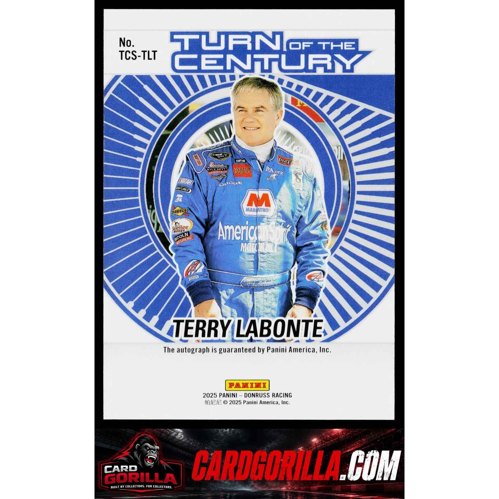 2025 Donruss #TCS-TLT Terry Labonte Turn of the Century Autographs