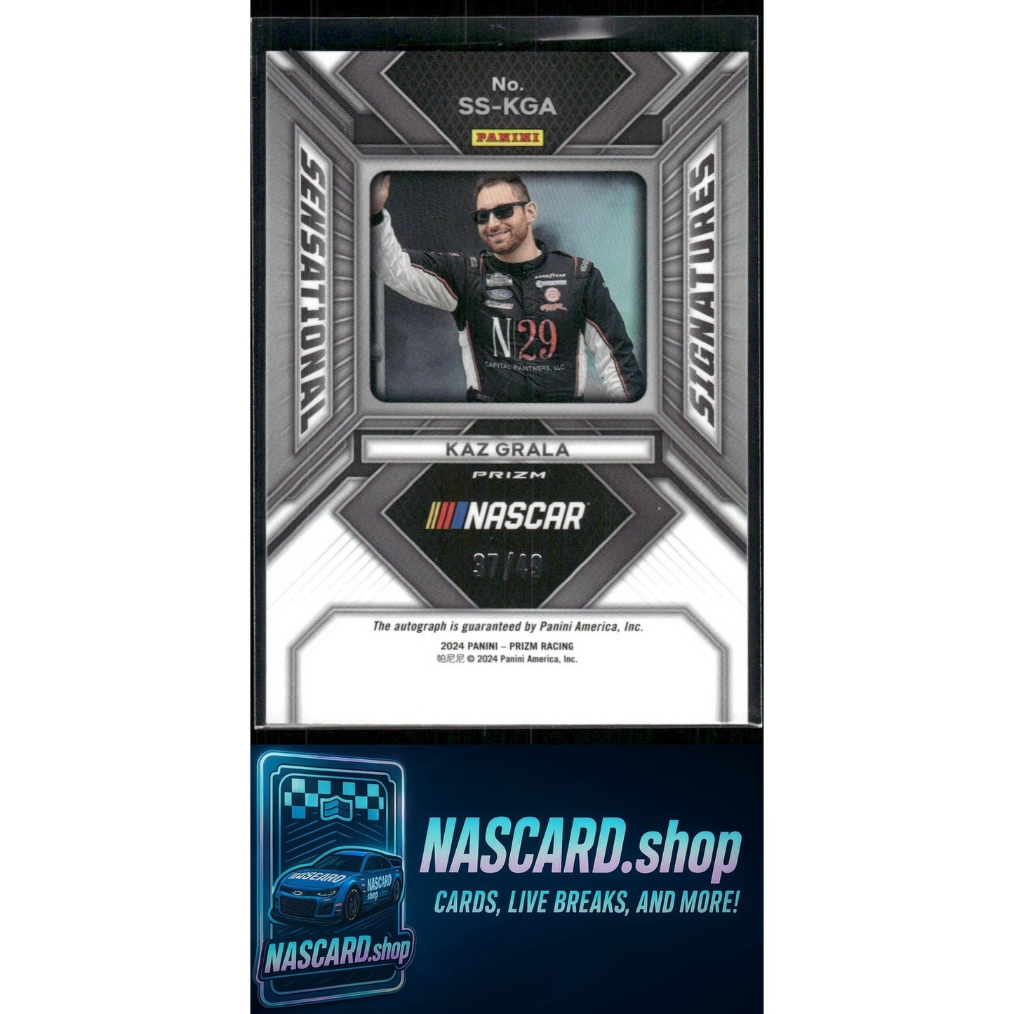 2024 Panini Prizm #SS-KGA Kaz Grala Sensational Signatures Blue #/49