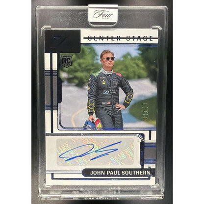 2026 Panini Turn Four Racing John Paul Southern Center Stage Signatures Blue /49